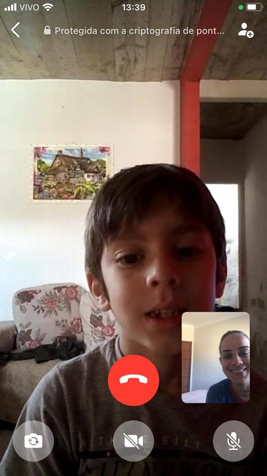 O 2� ano A est� sempre atento �s orienta��es das aulas remotas Col�gio Passionista Santa Luzia