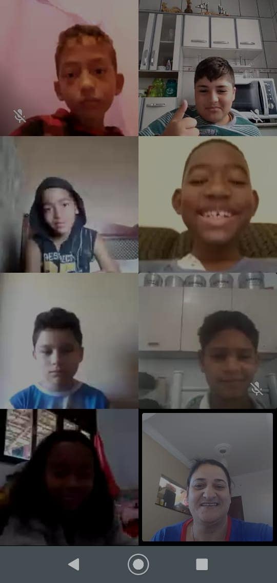 O 5� ano sempre presente nas aulas on-line Col�gio Passionista Santa Luzia