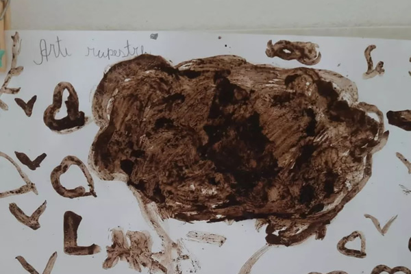 5� ano A e B - Pintura rupestre Col�gio Passionista Santa Luzia