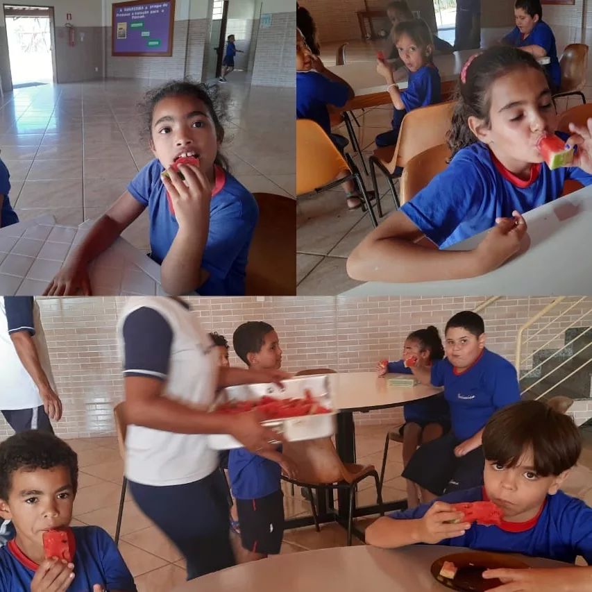 Saboreando uma melancia Col�gio Passionista Santa Luzia
