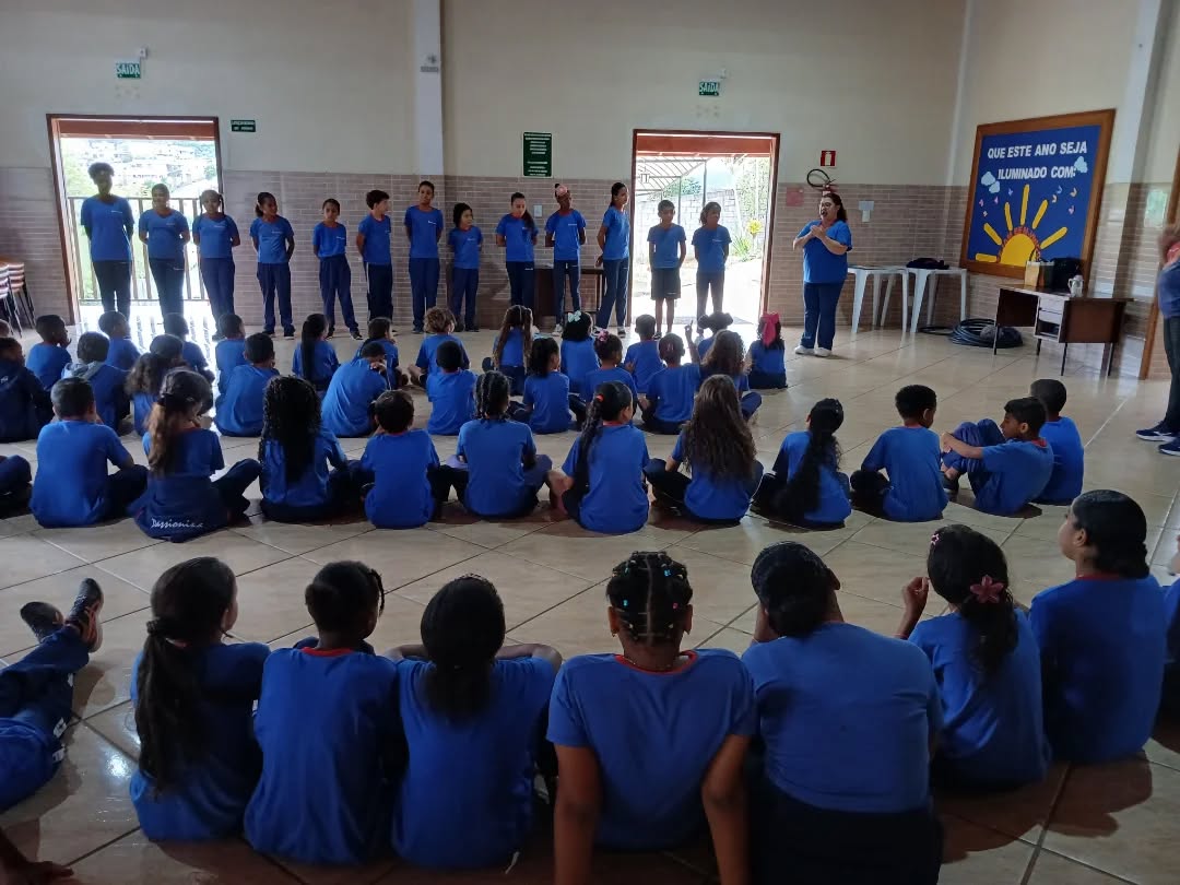 Momento de acolhida Col�gio Passionista Santa Luzia